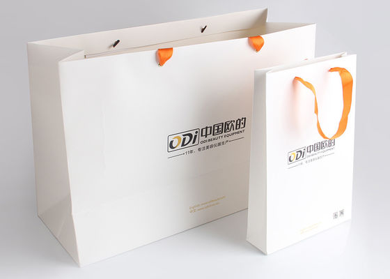 Decorative Fancy Folding Gift Packing Bags Logo Printed For Beauty Equipment