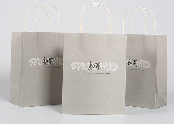 Matt Printed Custom Logo Sturdy Gift Packing Bags Recyclable With Customized Logo