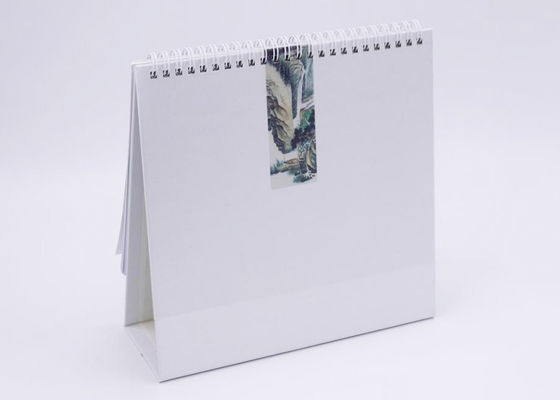 Paper Desk Calendar With Transparent Plastic Cover , 300gsm Business Desk Calendars