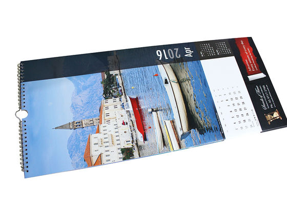 CPWCD10 Coated Paper Wall Calendars Wire - O Binding With Hang Hook Printing
