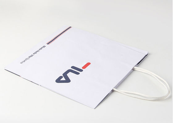 Elegant Printed Fancy Paper Recycled Paper Bags 100 Gsm Flat Paper Handle