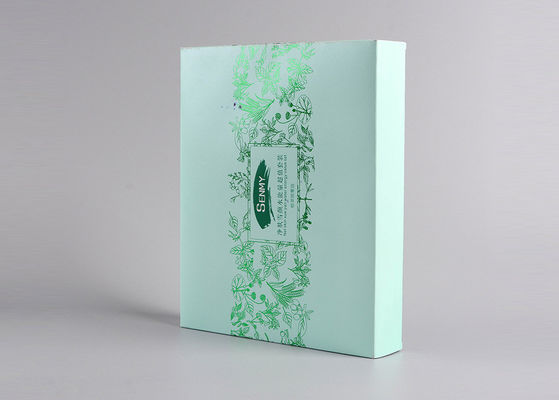 Cosmetic Custom Product Packaging Box , Custom Retail Boxes With Green Gold Stamp