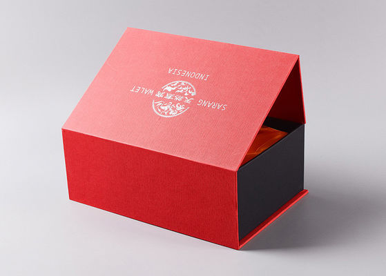 Fancy Paper Paper Packaging Boxes With Magnetic Closure And Silver Stamp For Food
