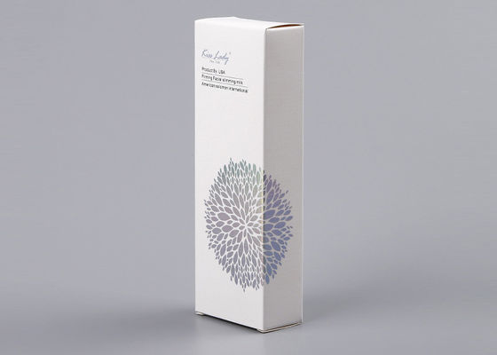 White Ivory Board Paper Packaging Boxes With Hot Laser Silver And Matte Varnishing