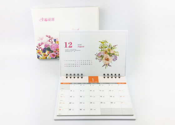 Y / O Binding Landscape Daily Office Desk Calendar Planner Art Paper Material