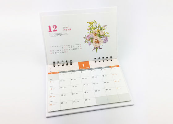 Y / O Binding Landscape Daily Office Desk Calendar Planner Art Paper Material