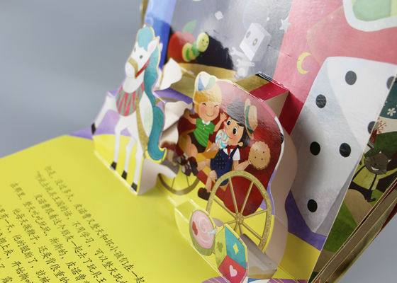 Soft Touching Front Cover Christmas Pop Up Books With Cartoon Kids Character