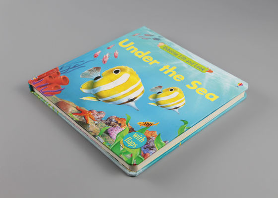 Oil Varnishing Hardcover Childrens Board Books Square Spine With Gloss Lamination