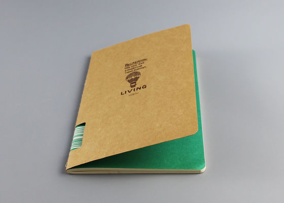 A5 Kraft 3x5 Notebook Cover , Wire - O Binding Cute Hardback Notebooks