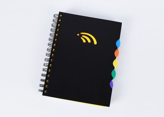 PP Plastic Hollow Out Spiral Bound Hardcover Journal Offset Paper Material With Saddle Stitch