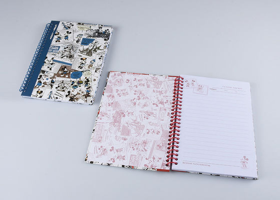 Spiral / Y - O Binding Hardcover Graph Notebook Full Color Printing And Laser Cutting