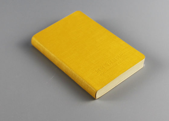 Debossed Yellow Soft Cover Notebook Recycled Matte Art Paper For Daily Memo