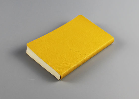 Debossed Yellow Soft Cover Notebook Recycled Matte Art Paper For Daily Memo
