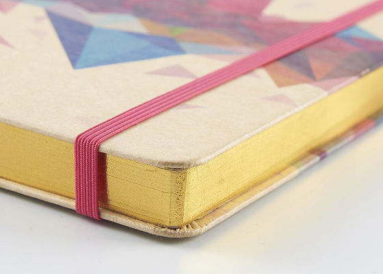 Gold Edge Kraft Cardboard Hard Cover Notebook Perfect Binding And Pendant