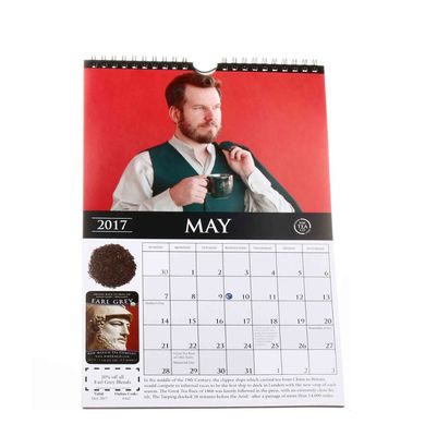 Unique Fashion Giant Monthly Wall Calendar Coated Paper With Hanger