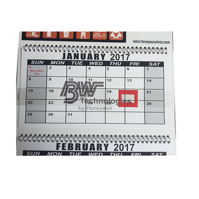 3 Fold Flexor Printing Art Paper Wall Calendars 128gram For New Year Gift
