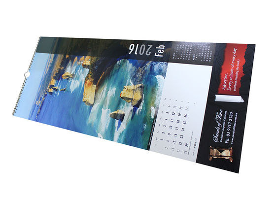 CPWCD10 Coated Paper Wall Calendars Wire - O Binding With Hang Hook Printing