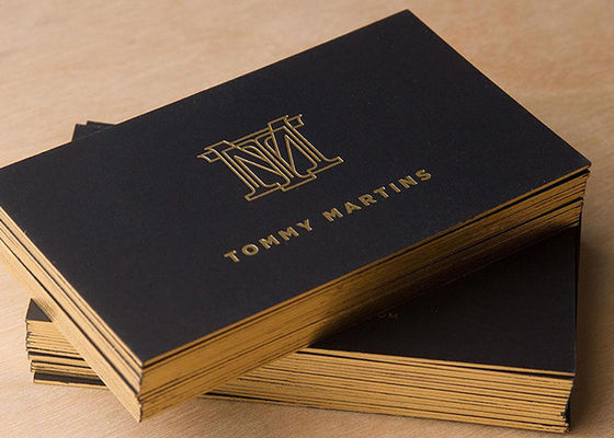 Luxury Edge Dyeing Business Name Cards Fancy Paper Material For Businessman