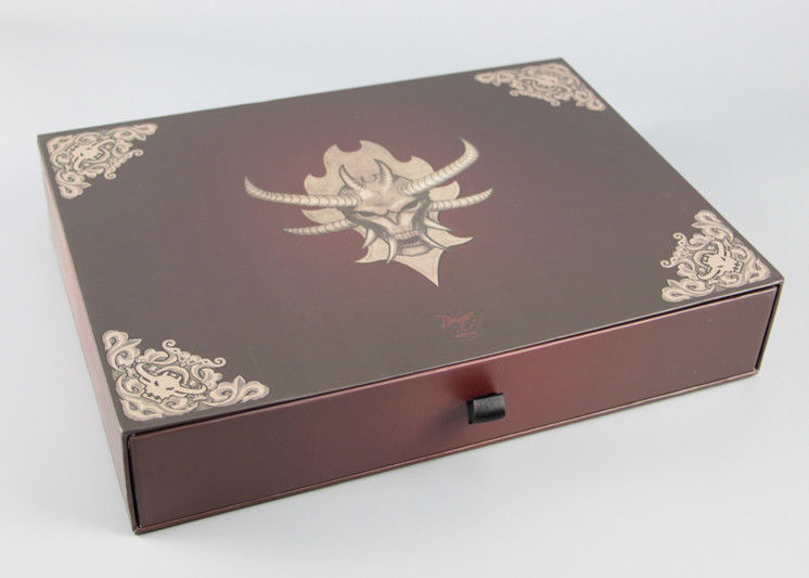 Matte Lanimated Flip Top Gift Box , Custom Paperboard Boxes With Debossing
