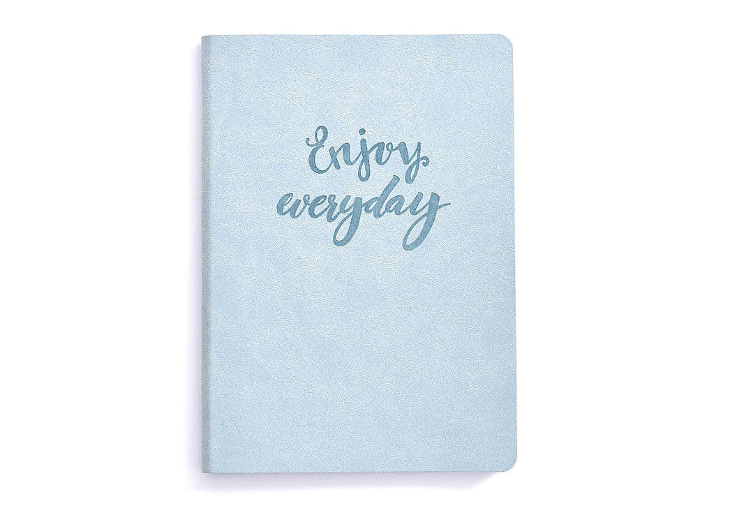 Perfect Binding Blue Soft Cover Notebook Sewing Binding For Promotion Gift